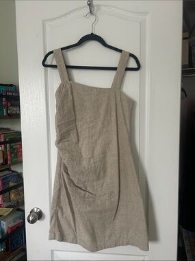 Abercrombie Beige Sinched Mini Dress (TALL)